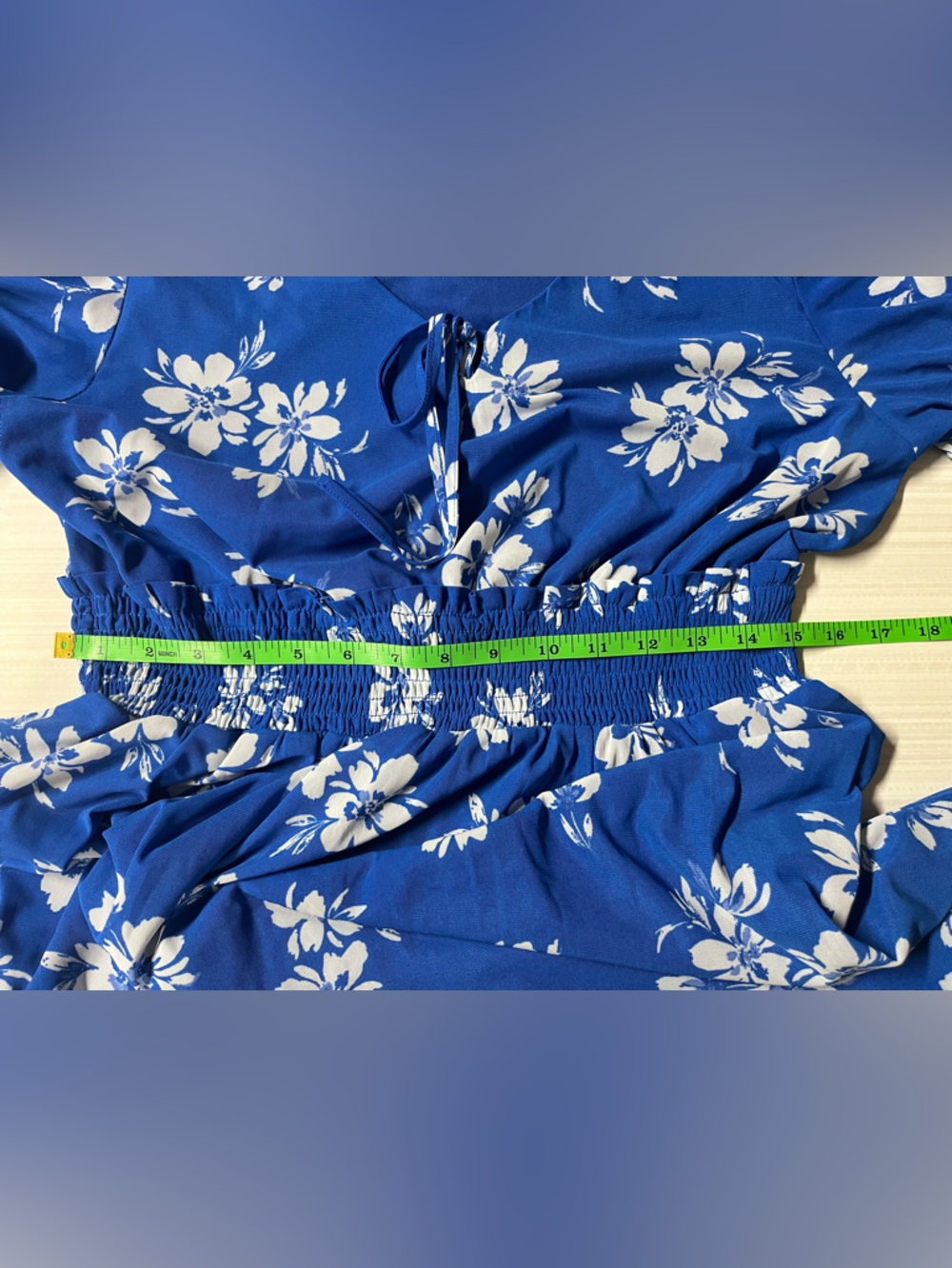 Siren Lily Blue White Floral Maxi Dress Size PXL - Picture 12 of 12